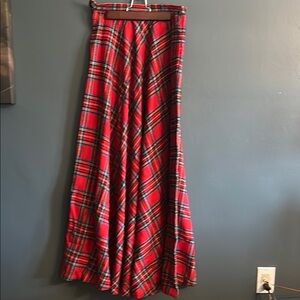 Red Plaid Women's Skirt